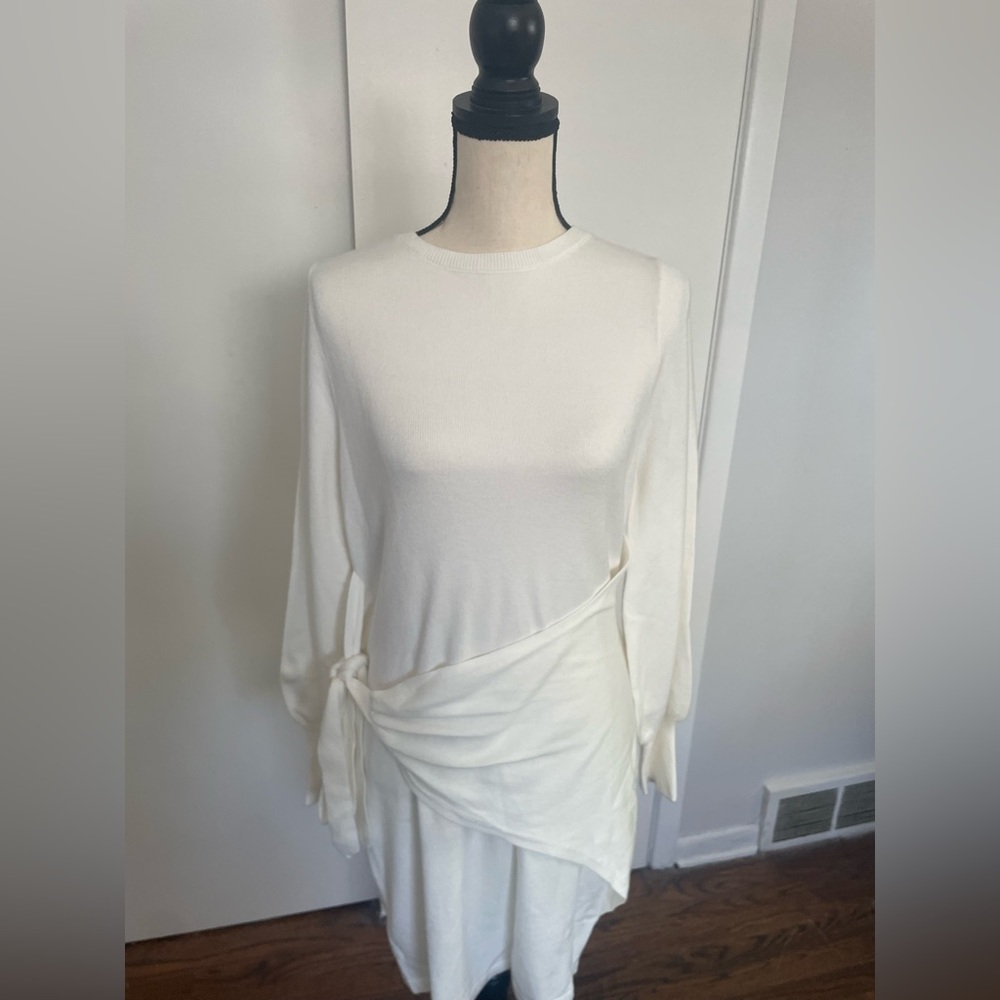 Women's Long Sleeve White Dress